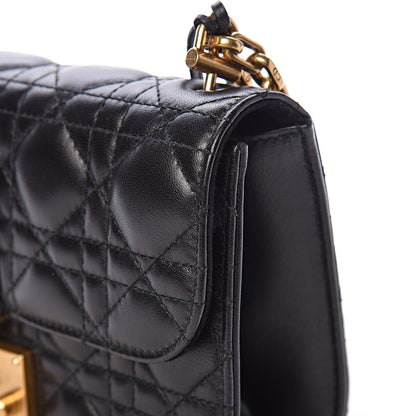 Christian Dior Lambskin Cannage Small Dioraddict Flap Bag Black 16 of 17