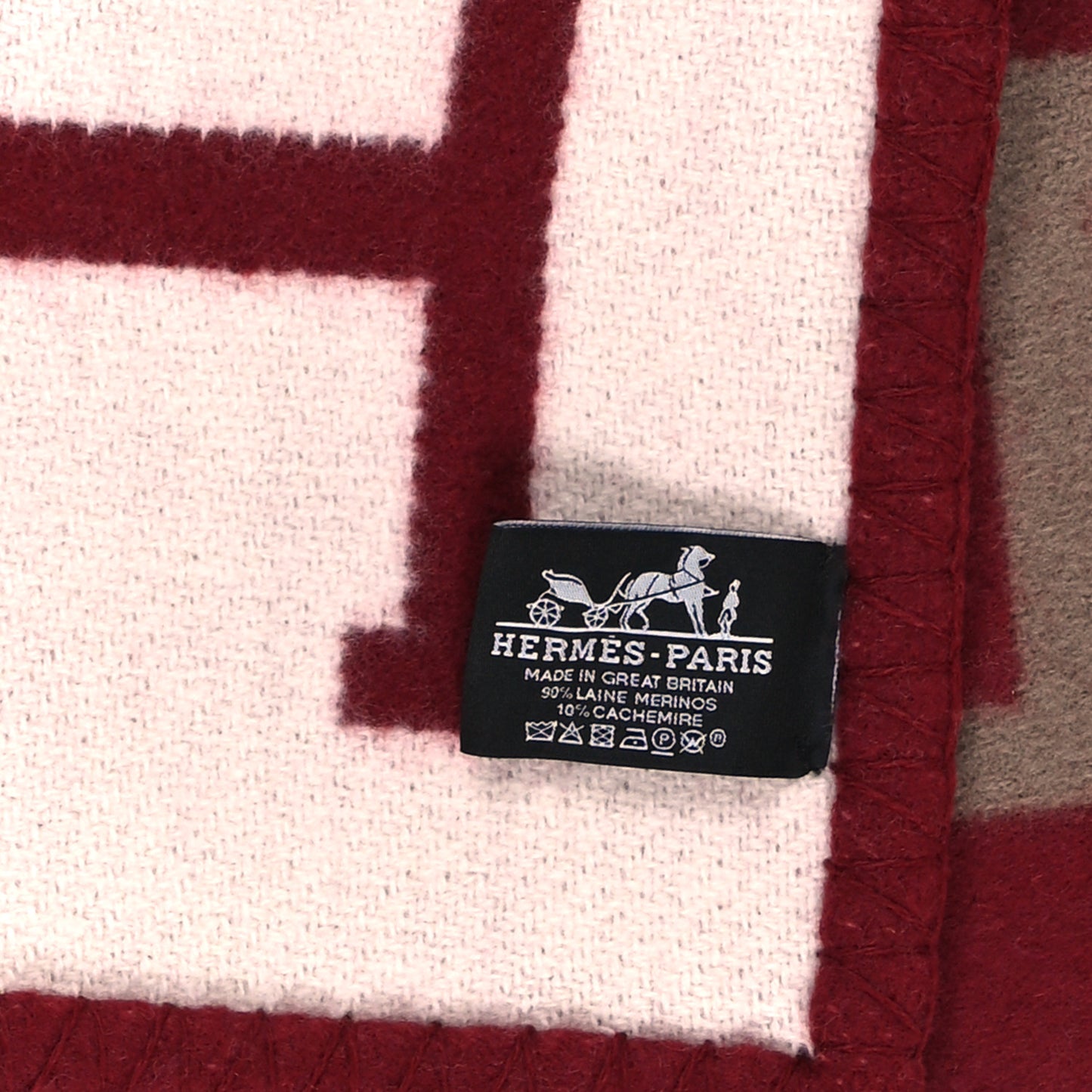 Wool Cashmere Avalon III Blanket Ecru Rouge H