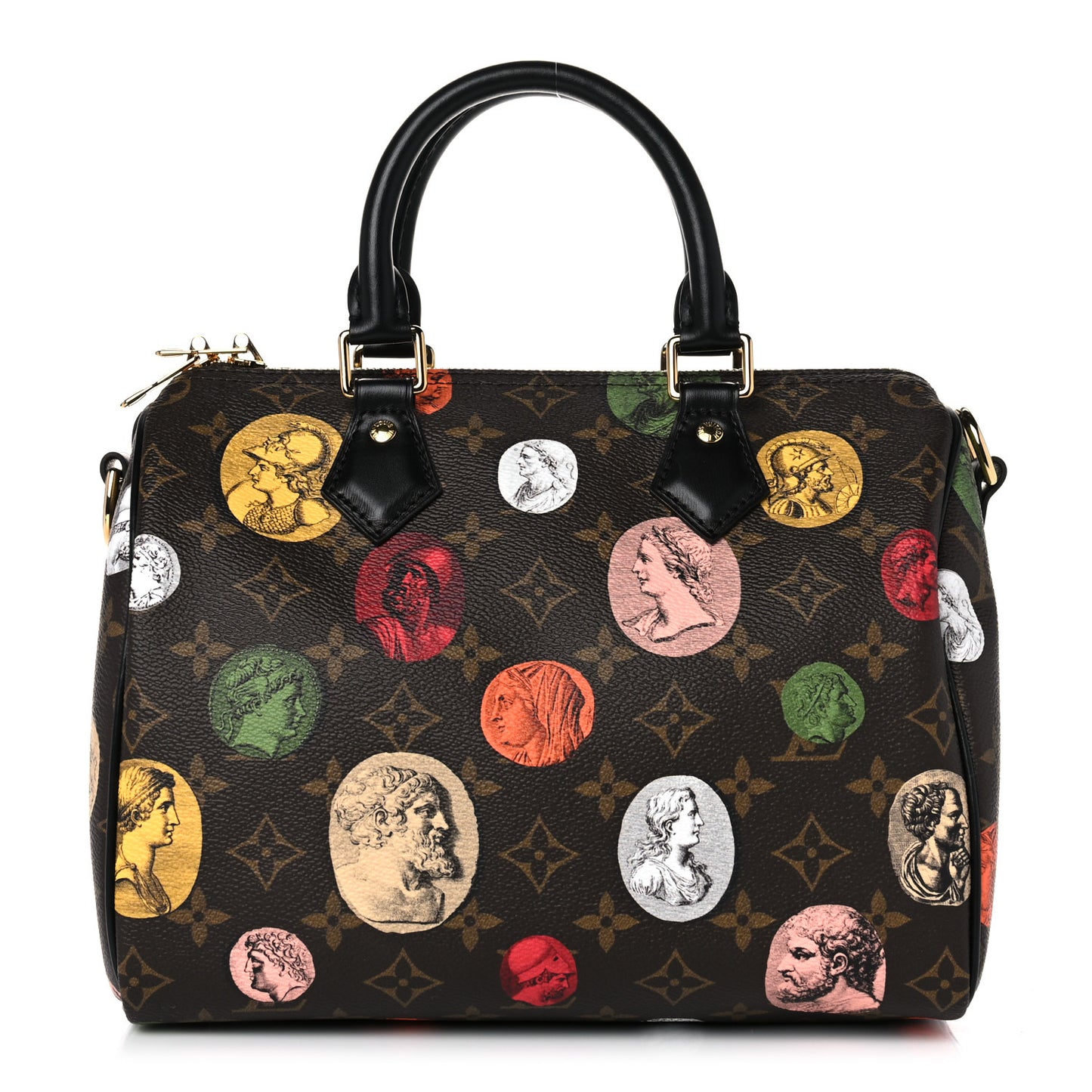 X FORNASETTI Monogram Cameo Speedy Bandouliere 25