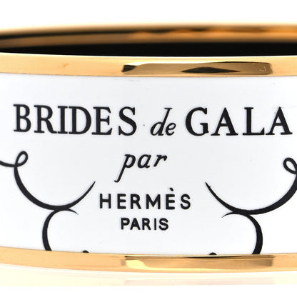 Hermes Enamel Printed Brides De Gala Tattoo Wide Bracelet 70 6 of 6