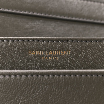 Saint Laurent Lambskin Quilted Mini Becky Chain Bag Grey Kaki 6 of 12