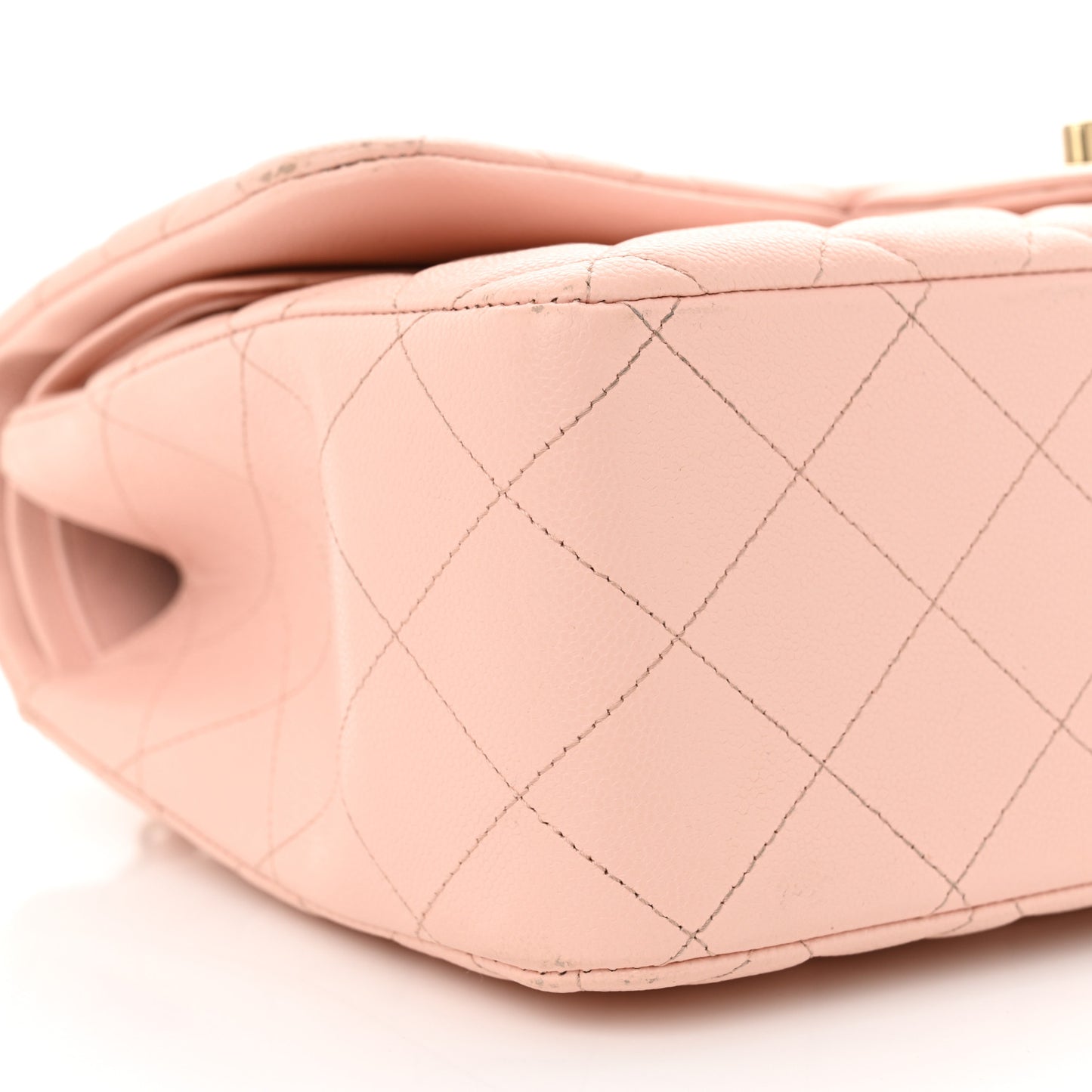 Caviar Quilted Jumbo Double Flap Light Pink