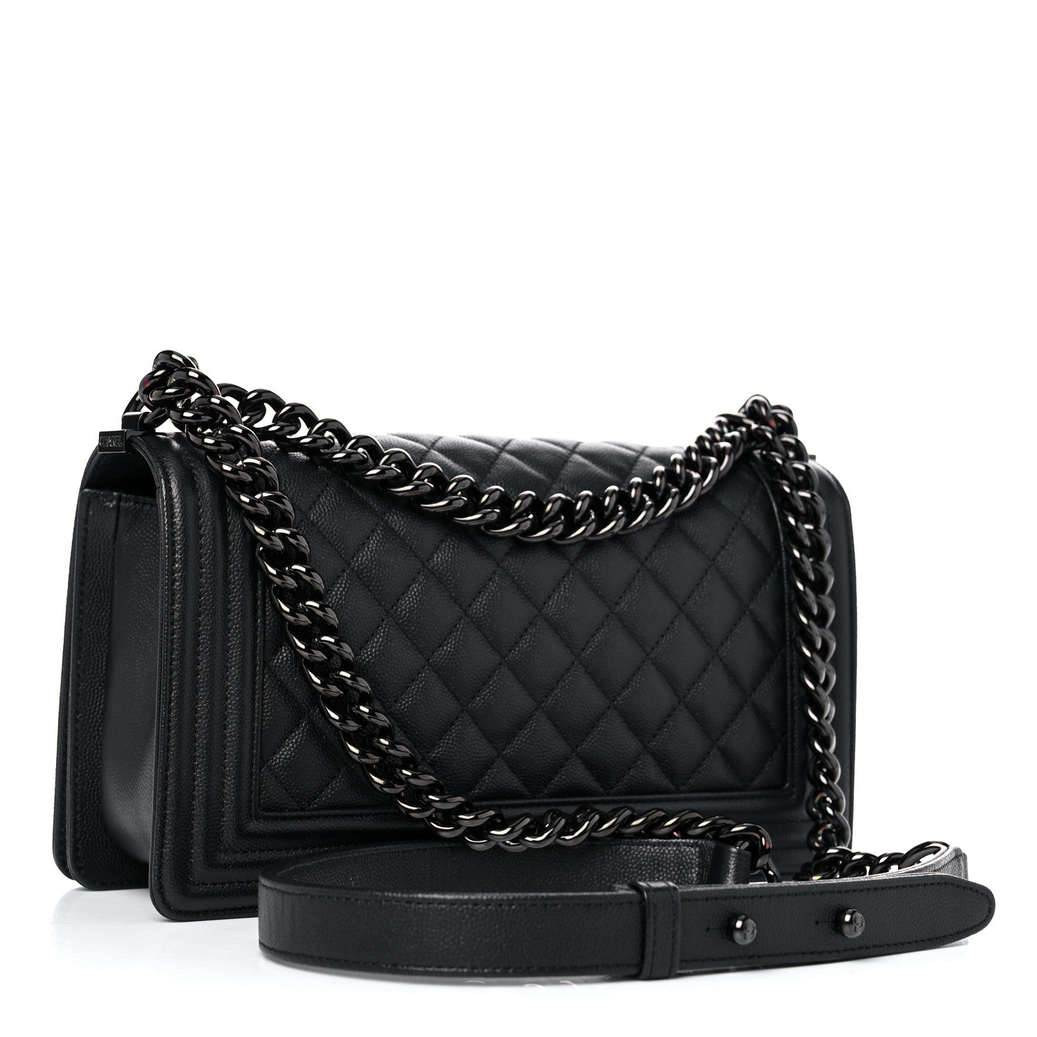 Chanel Caviar Quilted Medium Boy Flap So Black 3 of 9