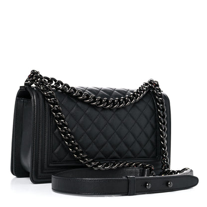 Chanel Caviar Quilted Medium Boy Flap So Black 3 of 9