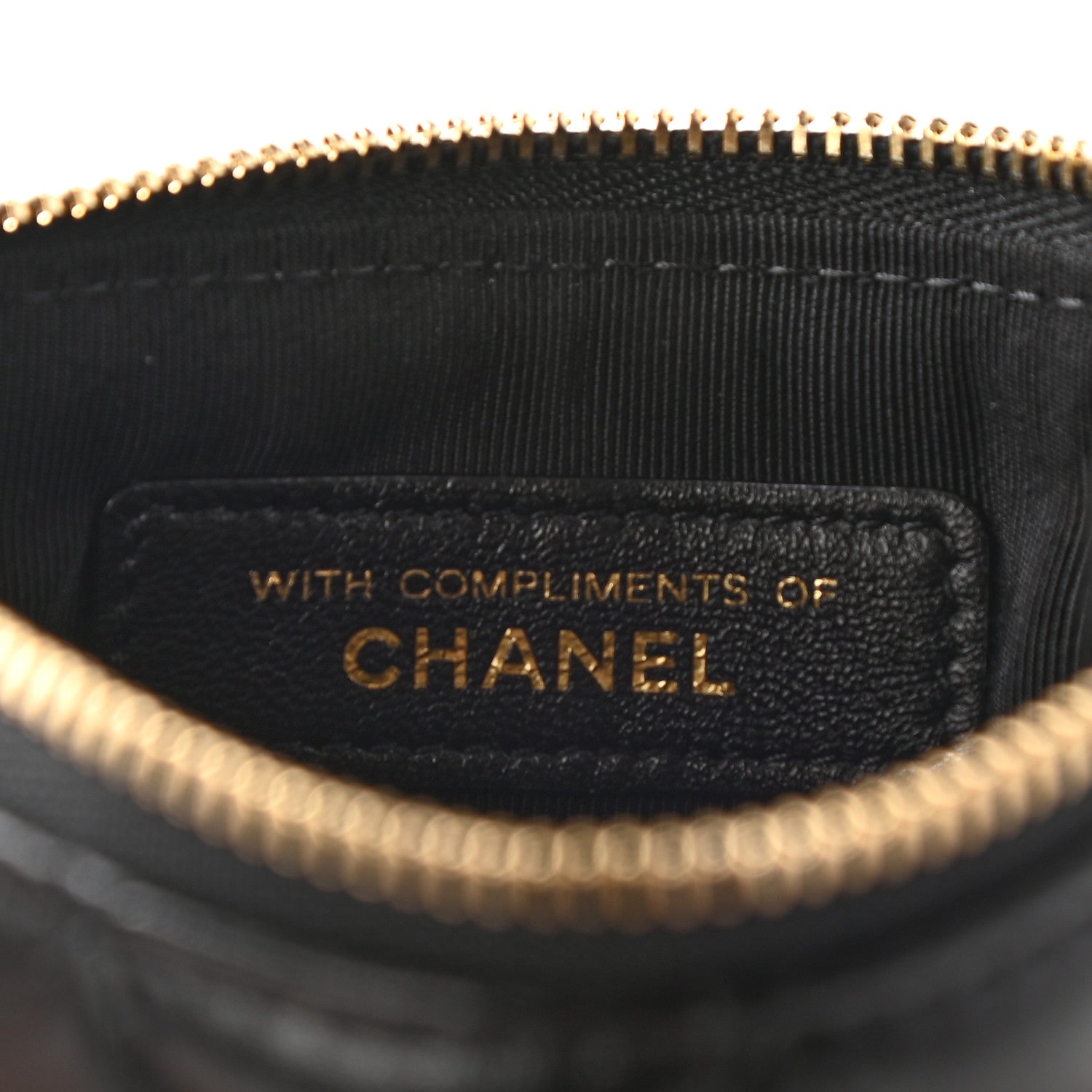 Chanel Lambskin Quilted Small No. 5 Cosmetic Case Black 7 of 9