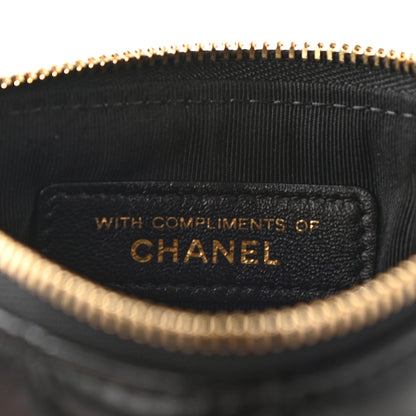 Chanel Lambskin Quilted Small No. 5 Cosmetic Case Black 7 of 9