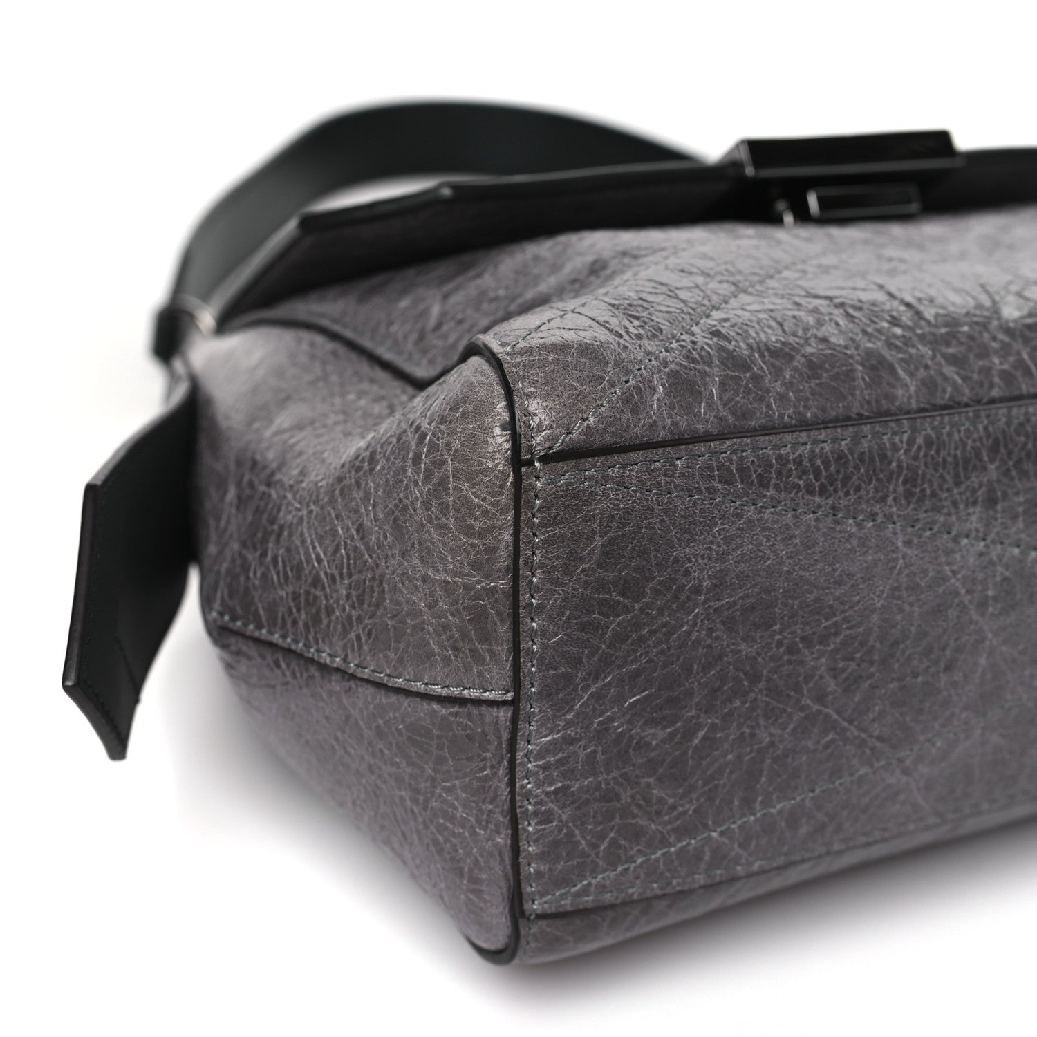 Givenchy Creased Patent Calfskin Flap Pearl Grey 7 of 8