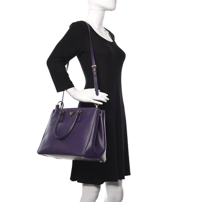Prada Saffiano Large Galleria Double Zip Tote Uva 2 of 13