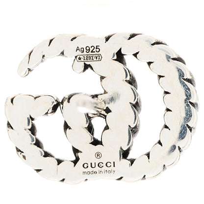 Gucci Sterling Silver Torchon Double G Earrings 3 of 3
