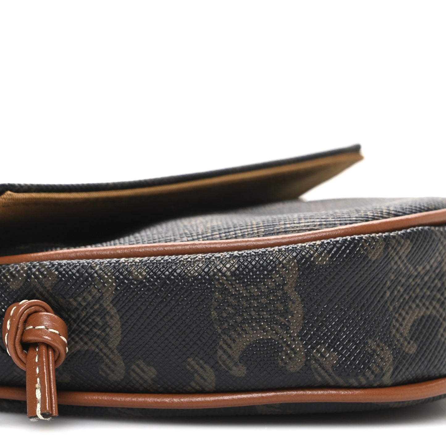 Triomphe Canvas Mini Triangle Crossbody Bag Tan