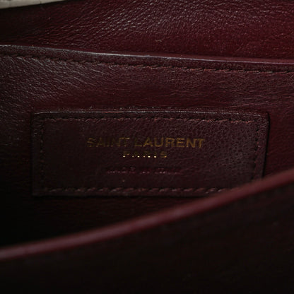 Saint Laurent Crocodile Embossed Mini Classic Monogram Cassandra Top Handle Crema Soft 6 of 12