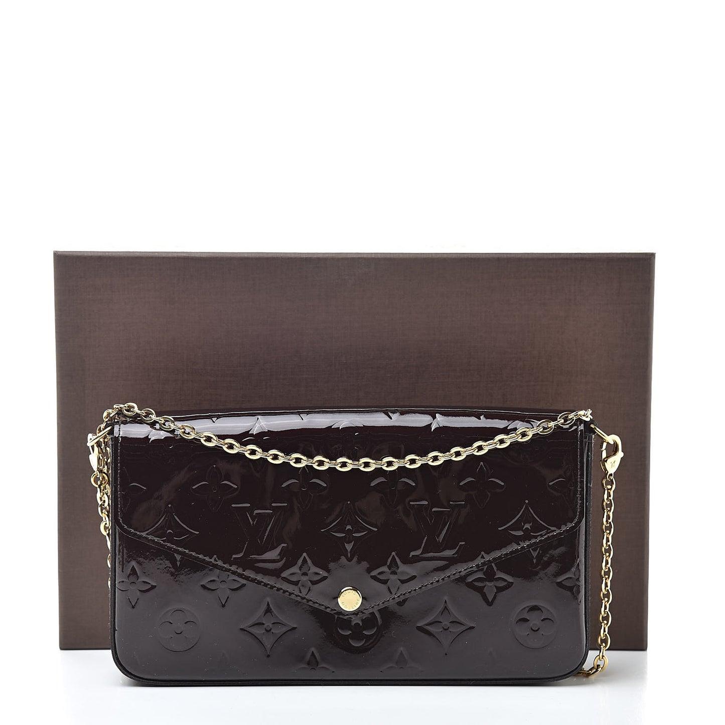 Vernis Pochette Felicie Chain Wallet Amarante