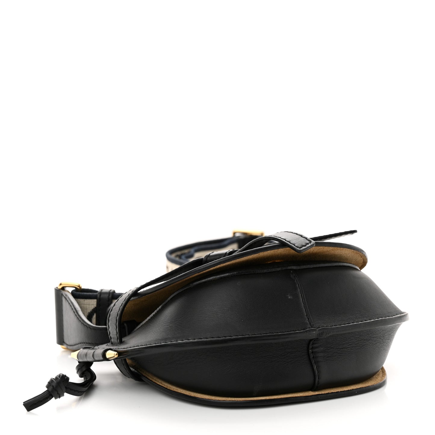 Calfskin Jacquard Mini Gate Dual Bag Black