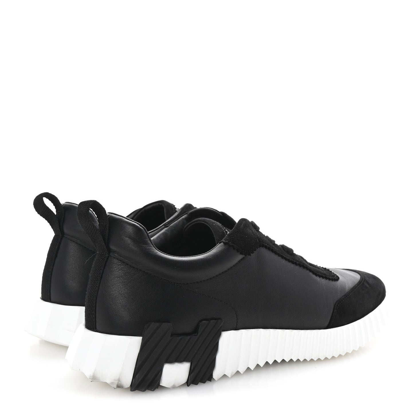 Goatskin Suede Goatskin Mens Bouncing Sneakers 43.5 Black
