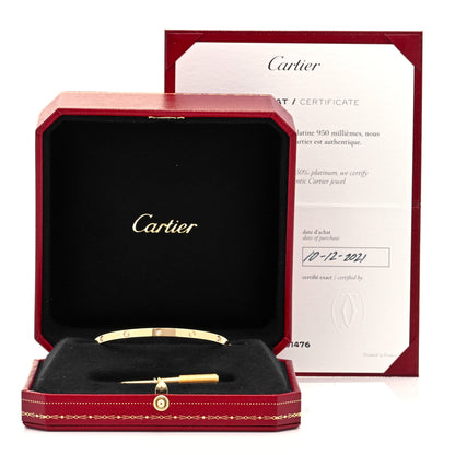 Cartier 18K Yellow Gold 6 Diamond Small LOVE Bracelet 17 4 of 4