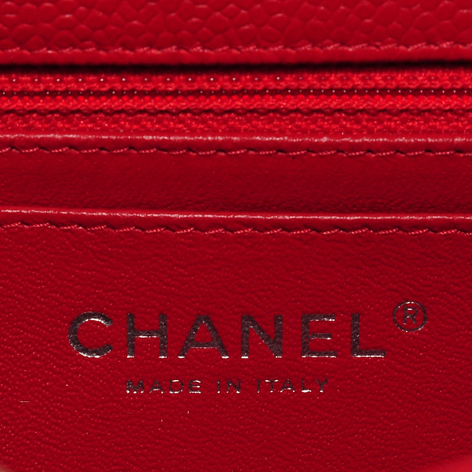 Chanel Caviar Quilted Mini Rectangular Flap Red 8 of 8
