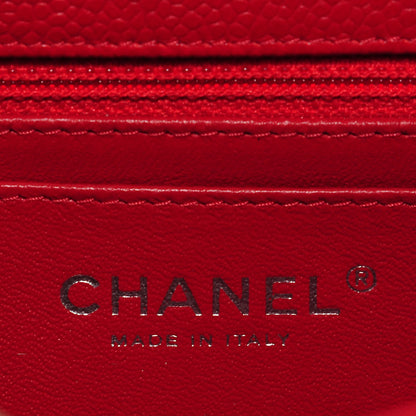 Chanel Caviar Quilted Mini Rectangular Flap Red 8 of 8