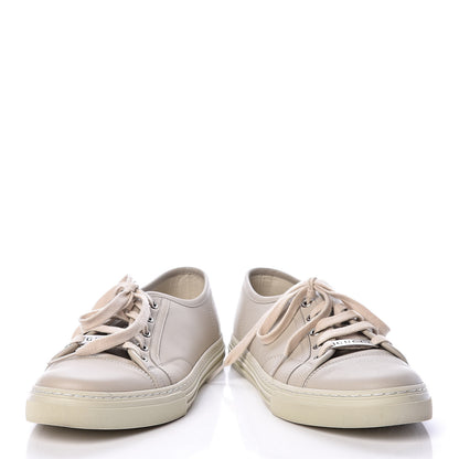 Gucci Calfskin Miro Soft Mens Lace Up Sneakers 5.5 Mystic White 6 of 12