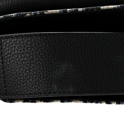 Christian Dior Grained Calfskin Oblique Large Saddle Messenger Black 11 of 12