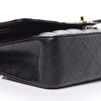 Chanel Caviar Quilted Medium Double Flap Black 8 of 9