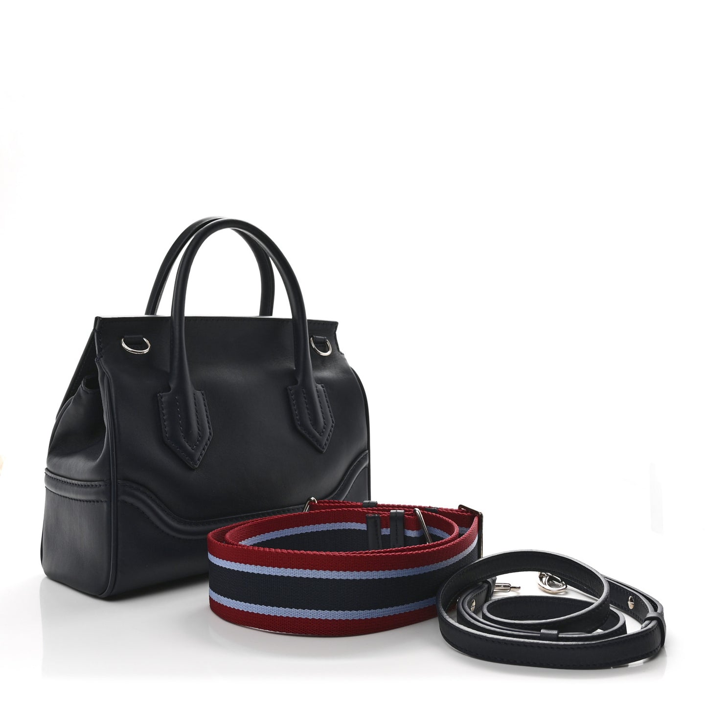 Calfskin Medium Palazzo Empire Bag Navy Blue