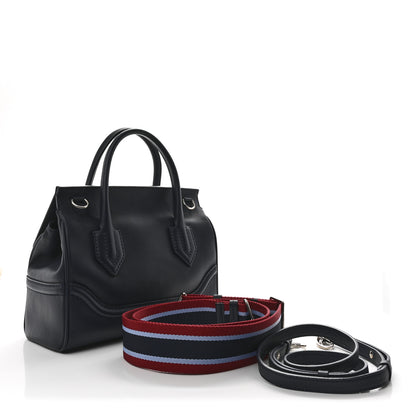 Versace Calfskin Medium Palazzo Empire Bag Navy Blue 3 of 12