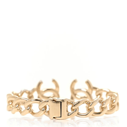 Chanel Metal CC Chain Link Cuff Bracelet Gold 4 of 4