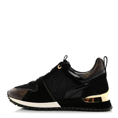 Louis Vuitton Suede Monogram Run Away Sneakers 36.5 Black 1 of 9