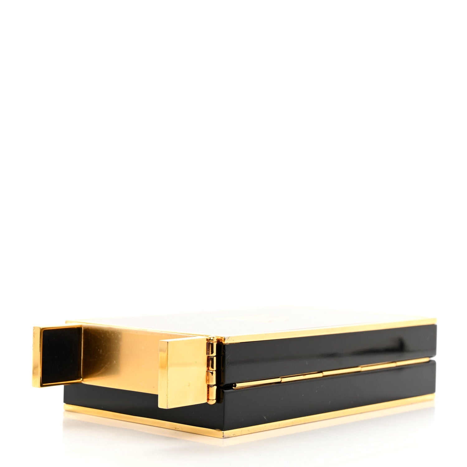 Tom Ford TOM FORD Plexiglass Lipstick Minaudiere Clutch Black Gold 4 of 6