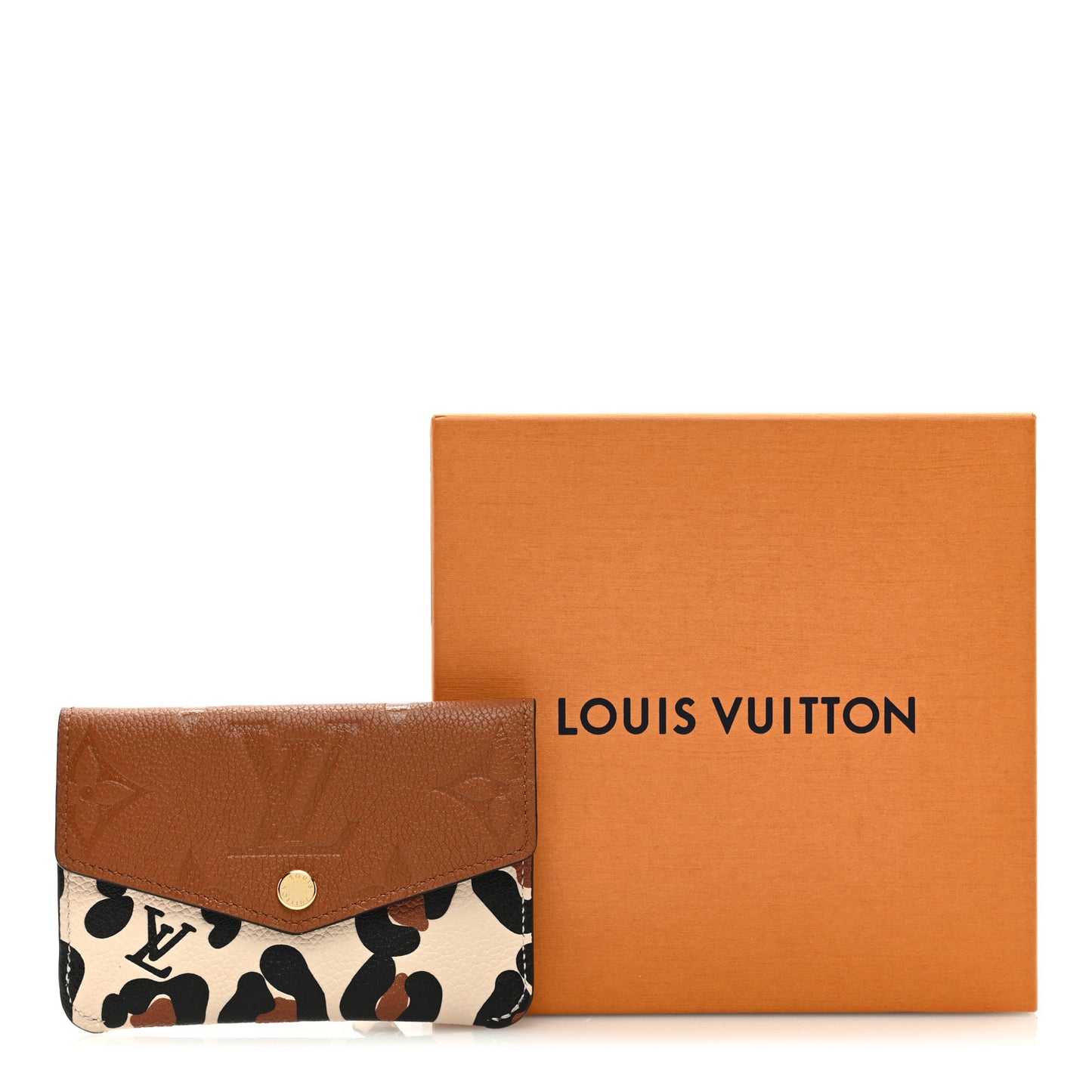 LOUIS VUITTON Empreinte Monogram Giant Wild At Heart Key Pouch Caramel