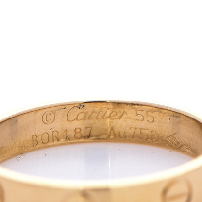 Cartier 18K Yellow Gold 3.5mm LOVE Wedding Band Ring 55 7.25 4 of 7