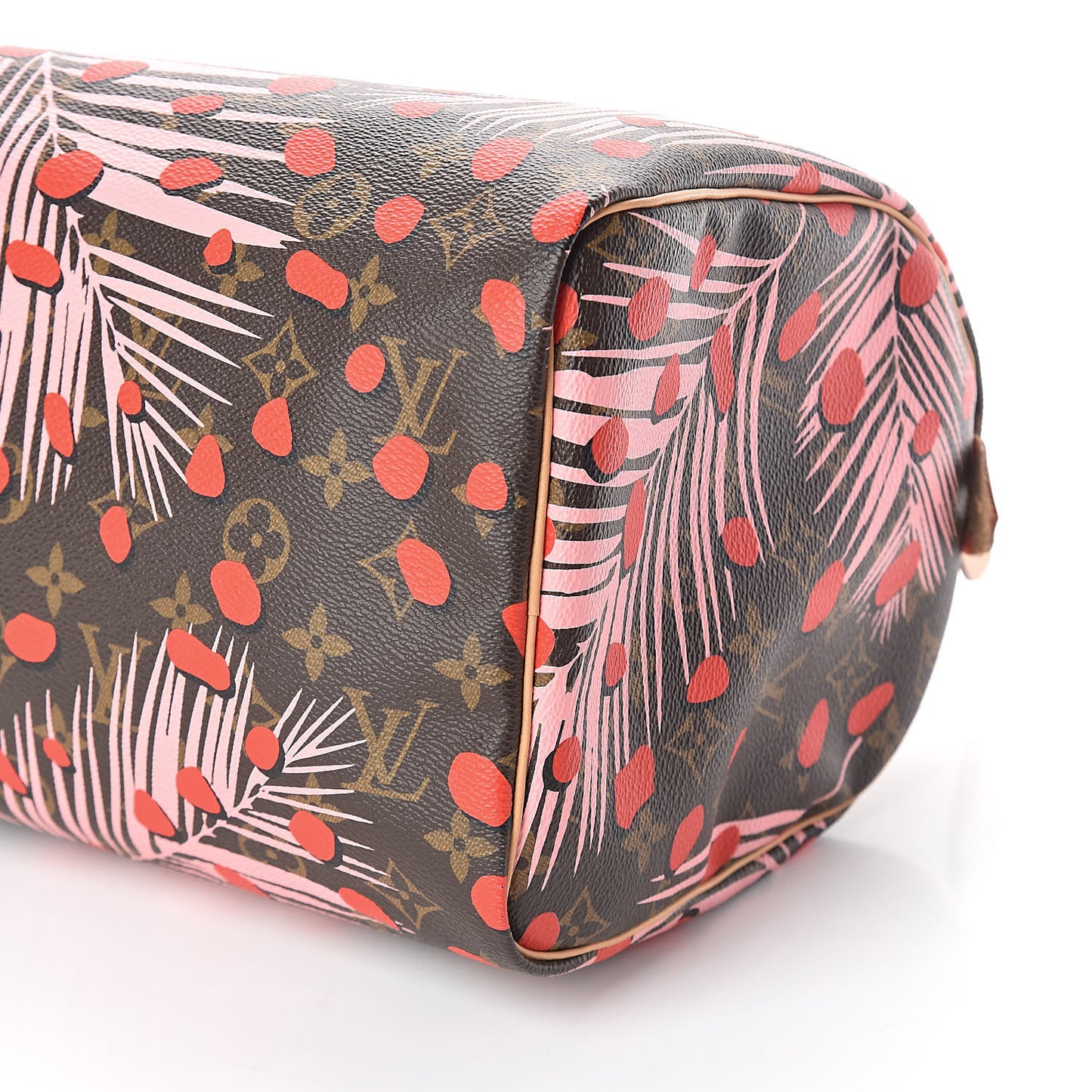 Monogram Jungle Dots Speedy 30 Sugar Pink Poppy