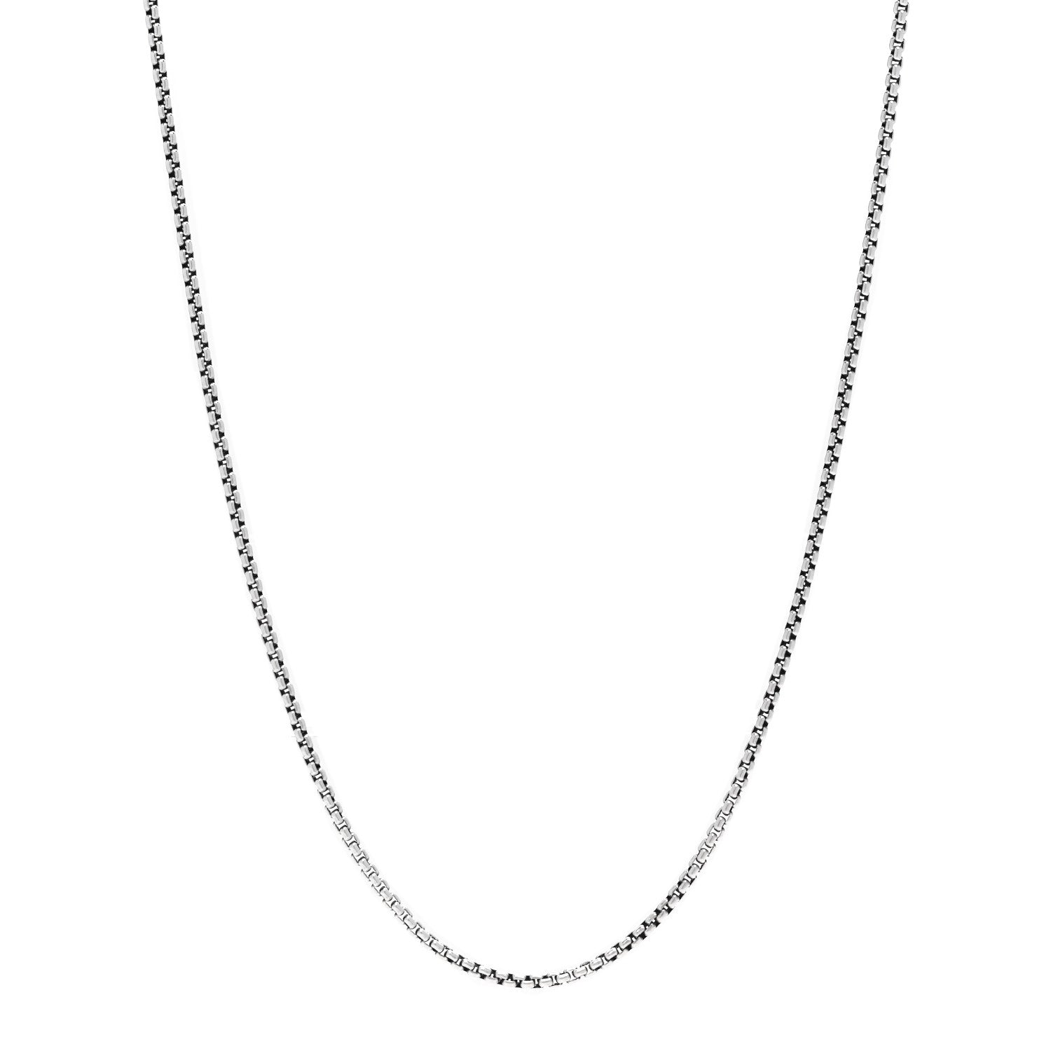 David Yurman Sterling Silver 14K Yellow Gold 2.7mm Box Chain Necklace 34" 1 of 5