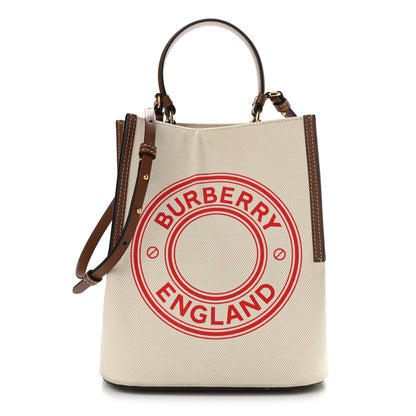 Burberry Canvas Cotton Small Peggy Bucket Red 1 of 7