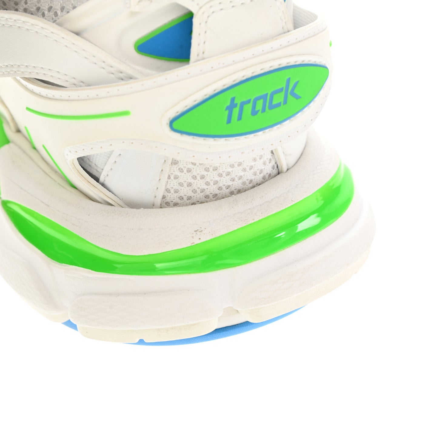 Mesh Nylon Mens Track Sneakers 41 White Green Blue