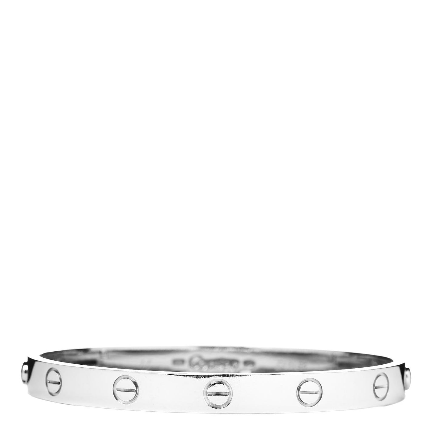 18K White Gold LOVE Bracelet 17