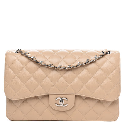 Chanel Caviar Quilted Jumbo Double Flap Beige Clair 1 of 11