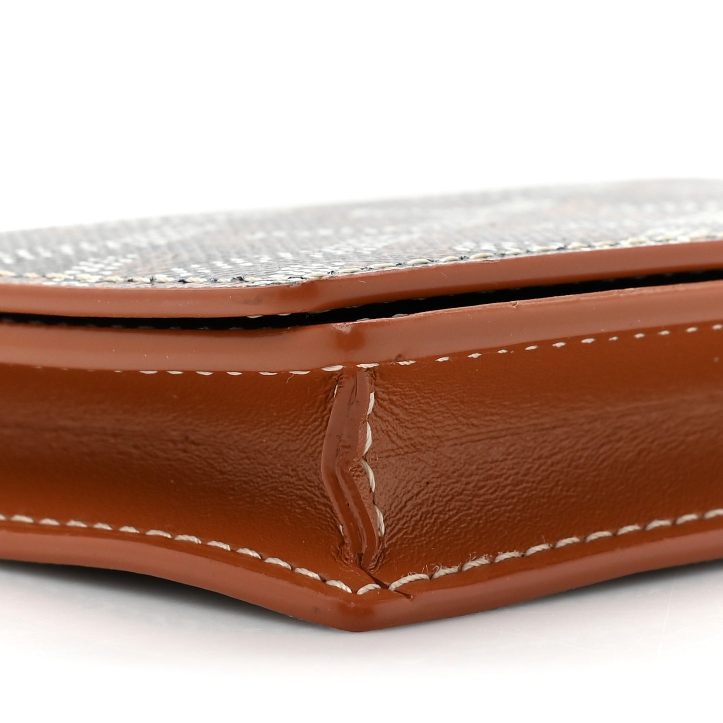 Goyardine Business Card Holder Black Gold