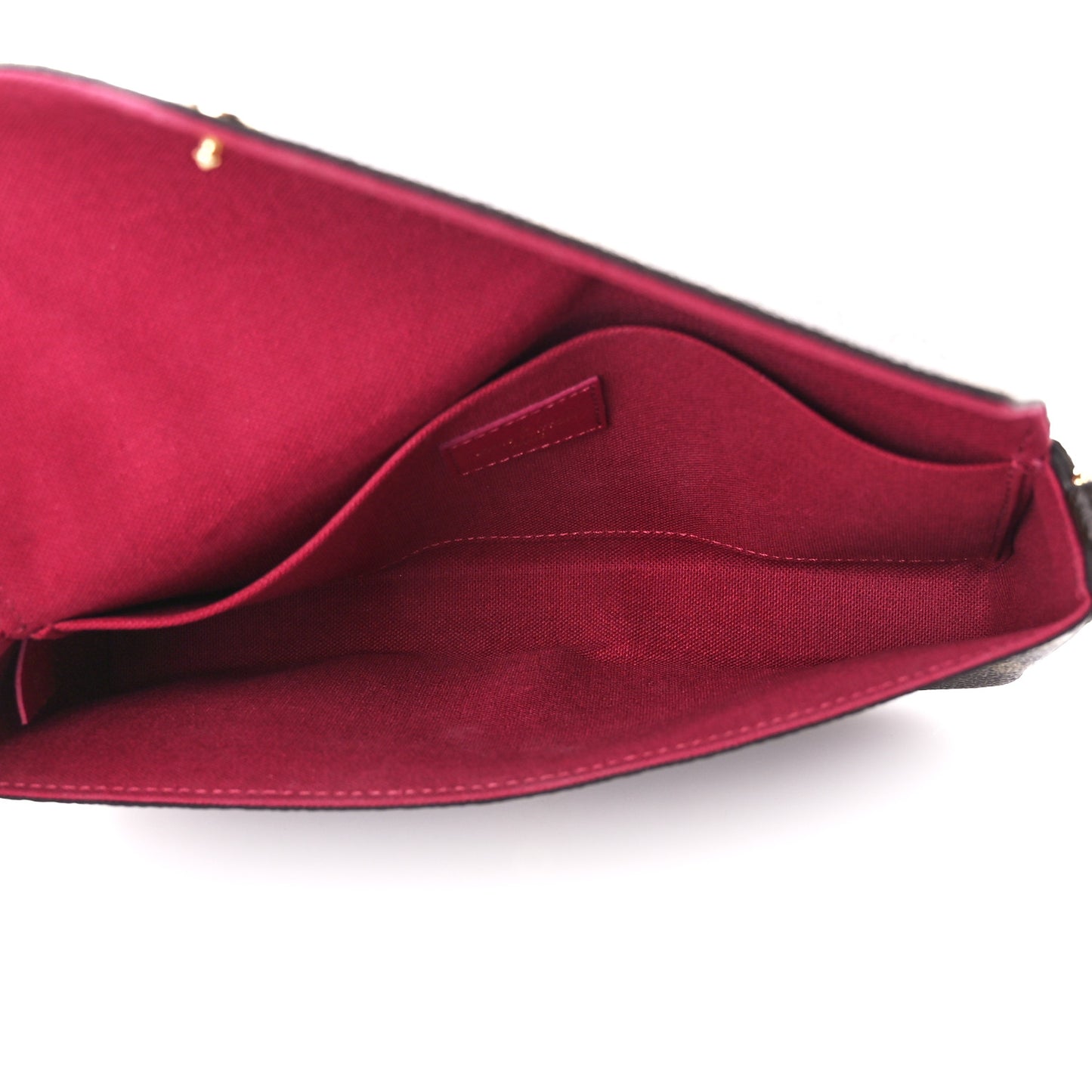 Monogram Pochette Felicie Chain Wallet Fuchsia