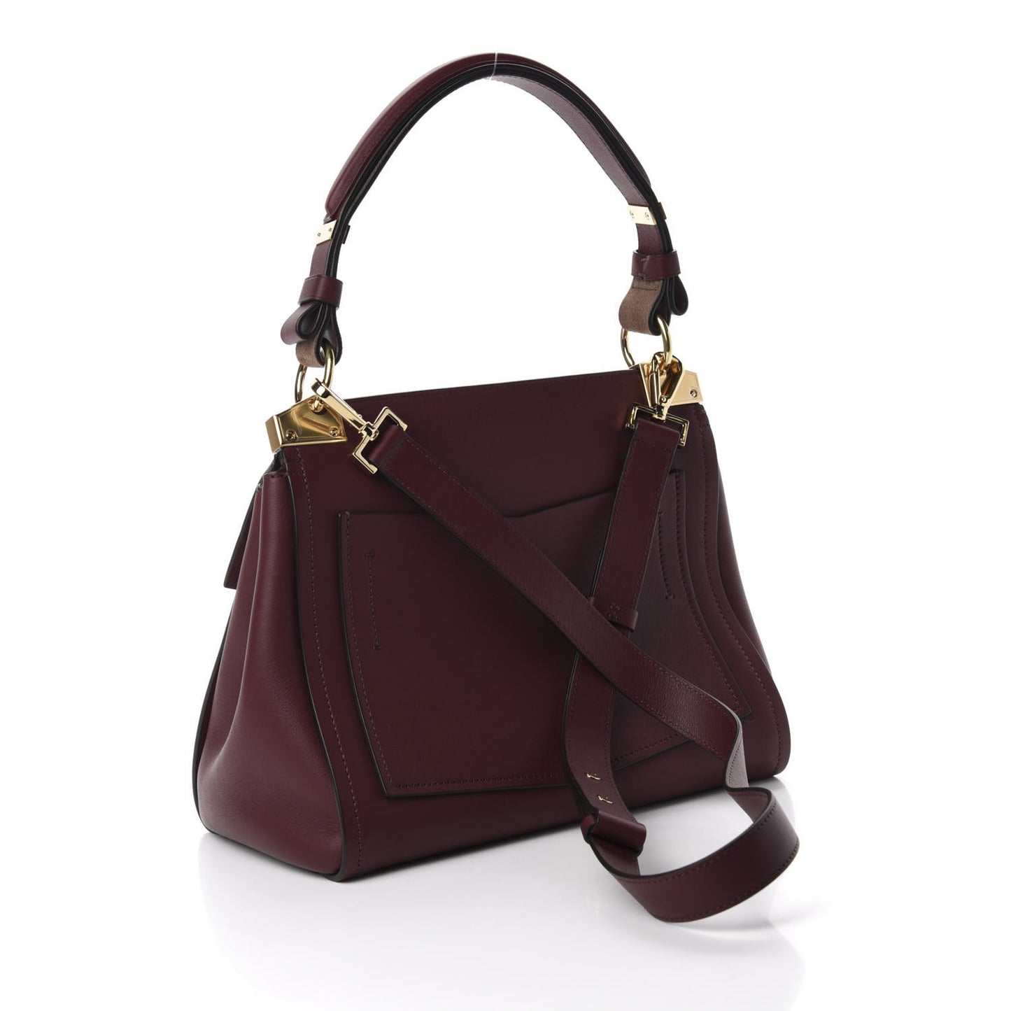 Calfskin Small Mystic Shoulder Bag Aubergine