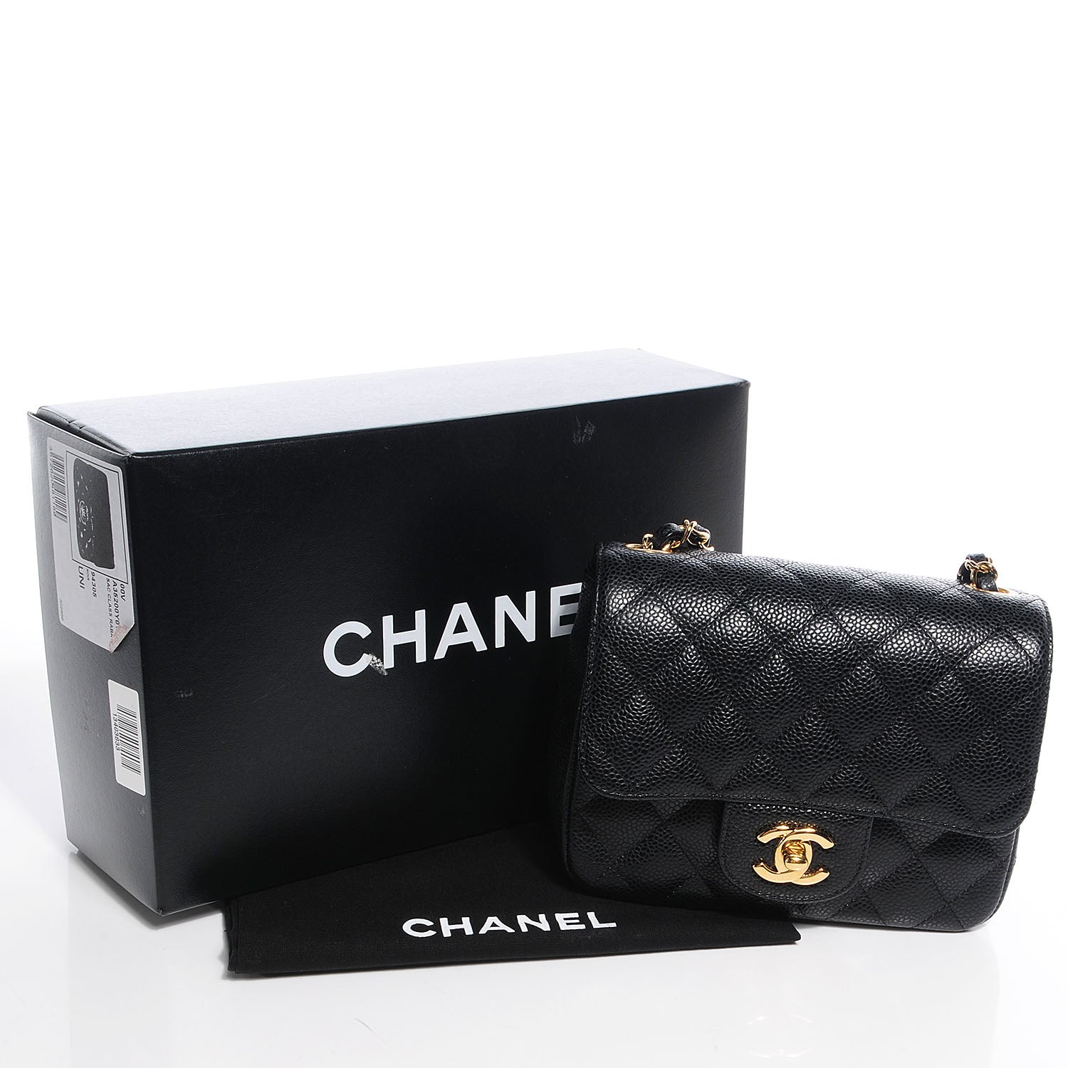 Chanel Caviar Quilted Mini Square Flap Bag Black 7 of 20