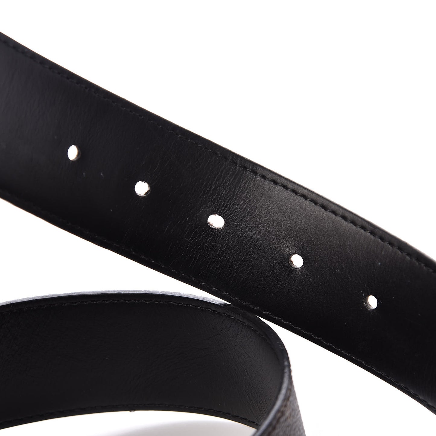 Calfskin Monogram 40mm LV Initiales Reversible Belt 90 36 Black