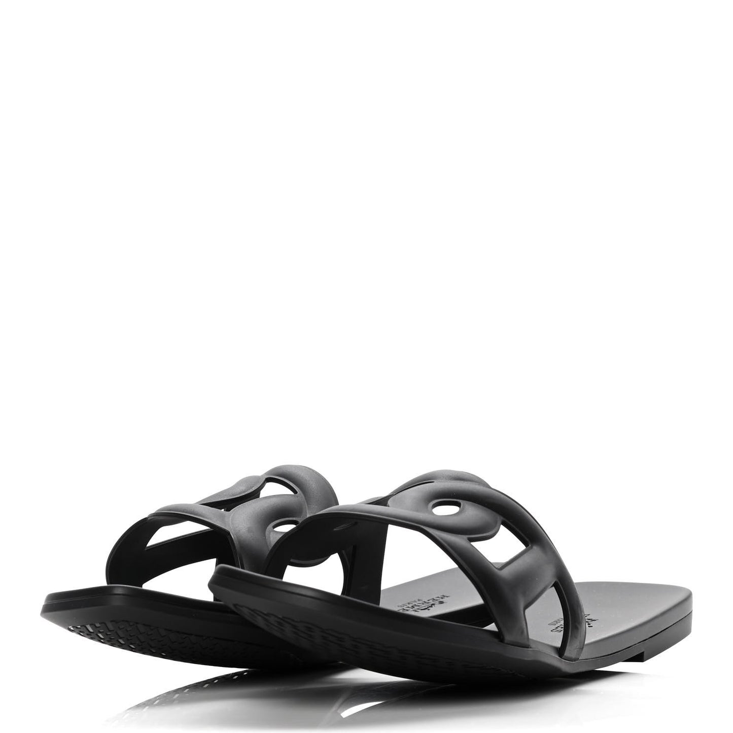 Rubber Aloha Sandals 40 Black