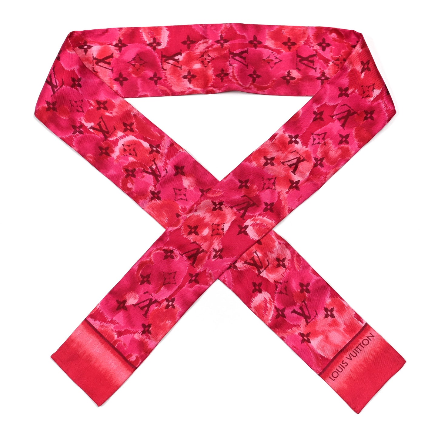 Silk Monogram Ikat Summer Bandeau Rose Indien