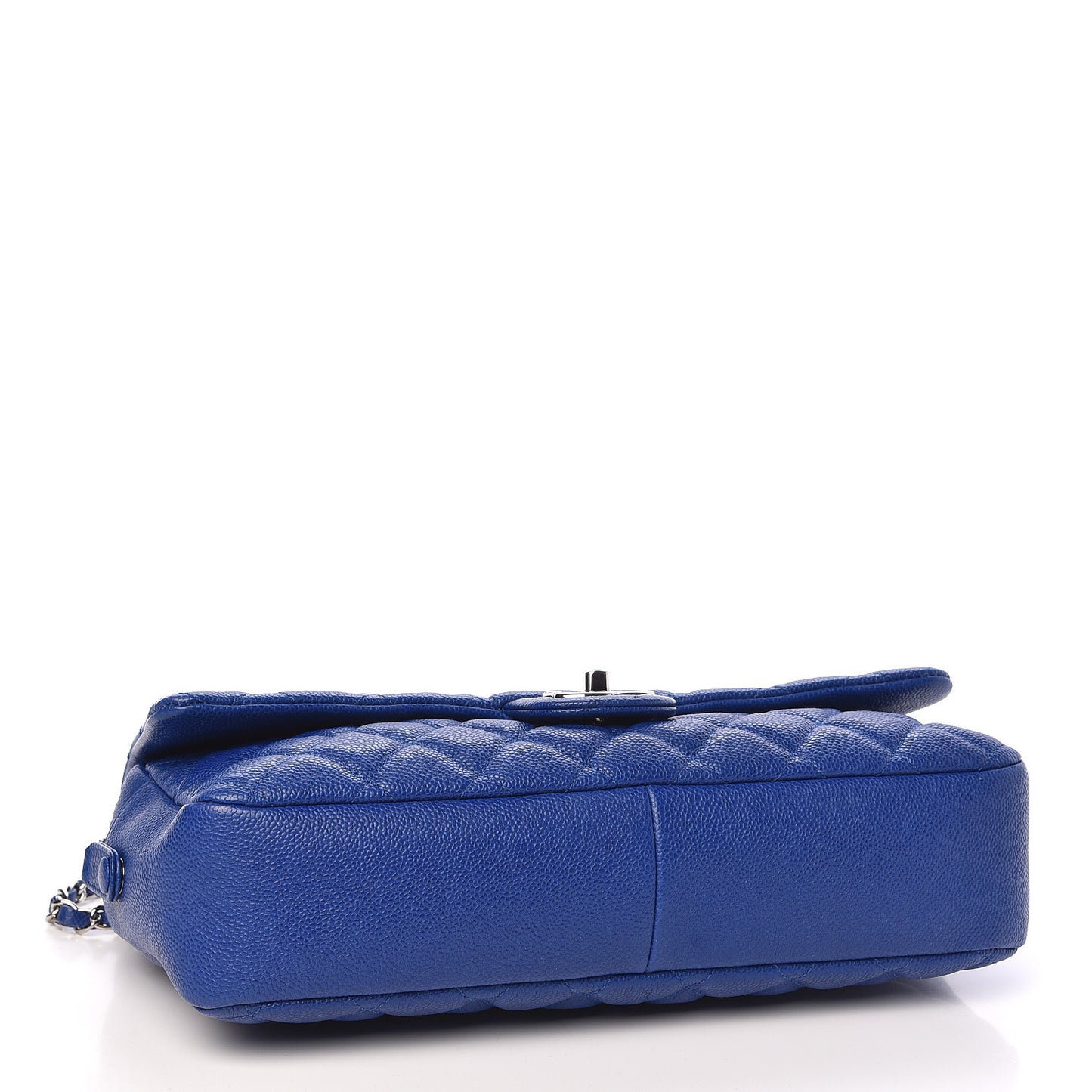 Caviar Quilted Jumbo Easy Flap Blue