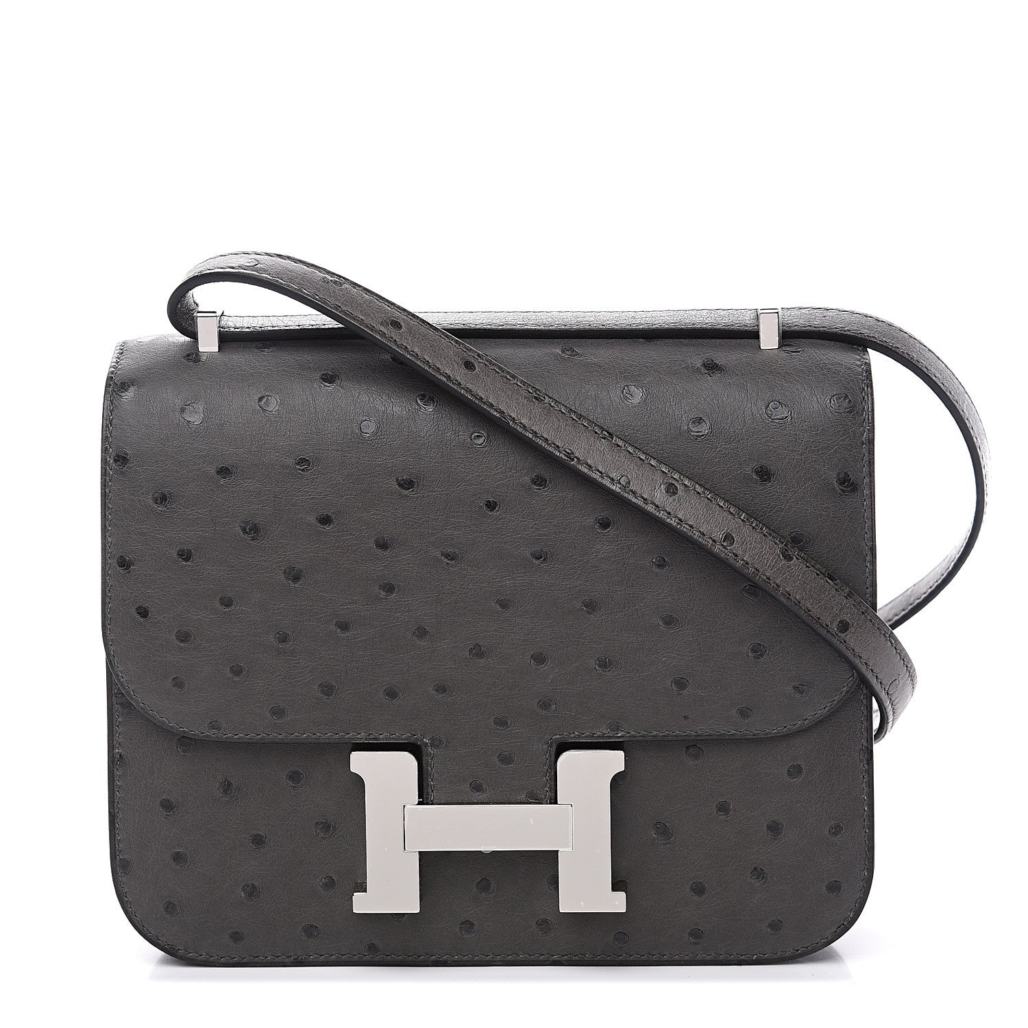 Hermes Ostrich Constance 18 Graphite 1 of 15
