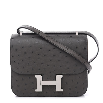 Hermes Ostrich Constance 18 Graphite 1 of 15