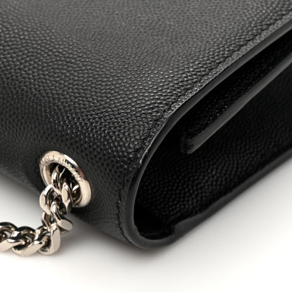 Saint Laurent Grain De Poudre Medium Classic Monogram Kate Satchel Black 15 of 16