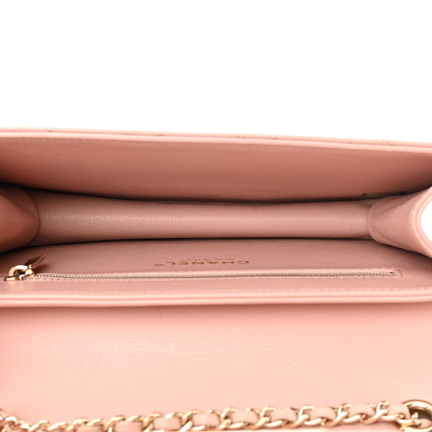 Sheepskin Quilted Mini Beauty Lock Flap Pink