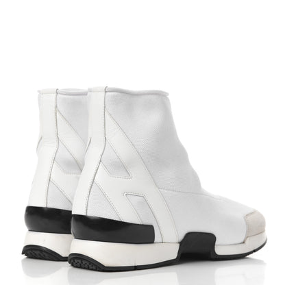 Hermes Mesh Calfskin Suede Soft Sneakers 37 White 4 of 12